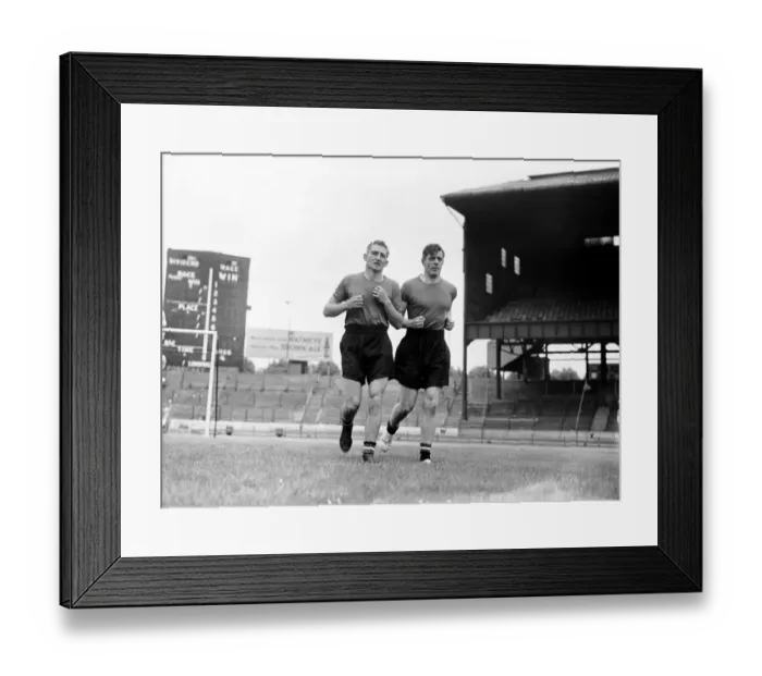 Framed Print : Chelsea Training: Roy Bentley and Peter Sillett
