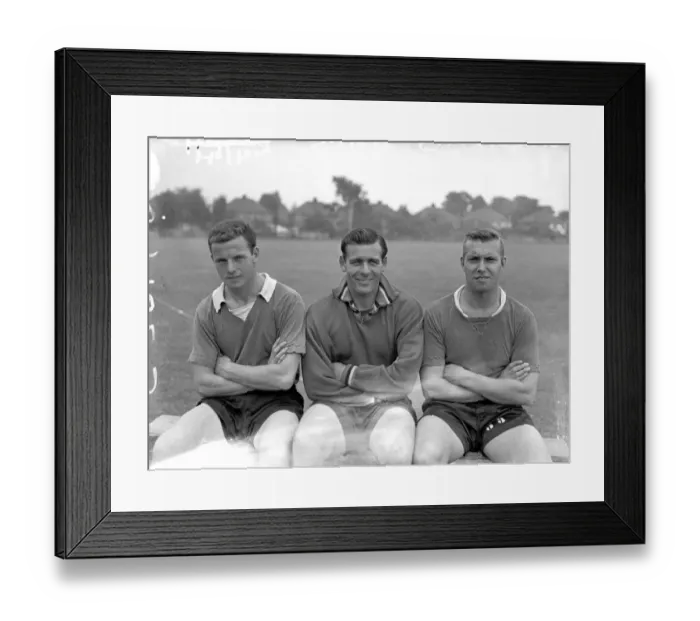 Framed Print : Chelsea Training: Pat Holton, Peter Sillett, and R Cunningham