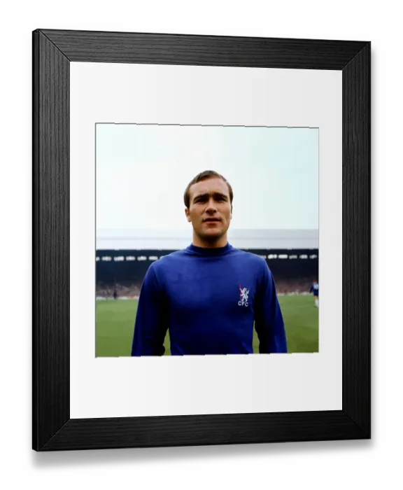 Framed Print : Ron Harris at Chelsea Soccer Training, Football League Division One