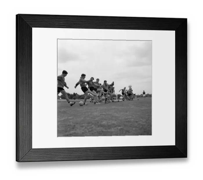 Framed Print : Chelsea FC: 1960's Pre-Season Training, Ewell, Surrey