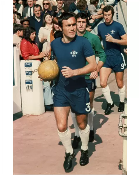 Ron Harris Leading Out Chelsea Team