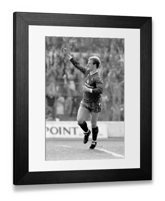 Framed Print : Chelsea's Gordon Durie Celebrates Opening Goal Against Charlton Athletic in Barclays League Division One at Stamford Bridge