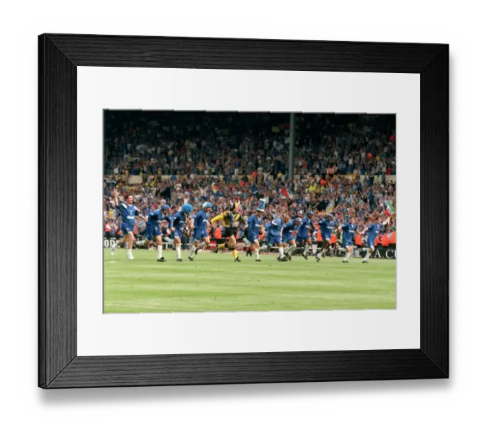 Framed Print : Chelsea's FA Cup Victory: A Thrilling Moment of Triumph (1990s)
