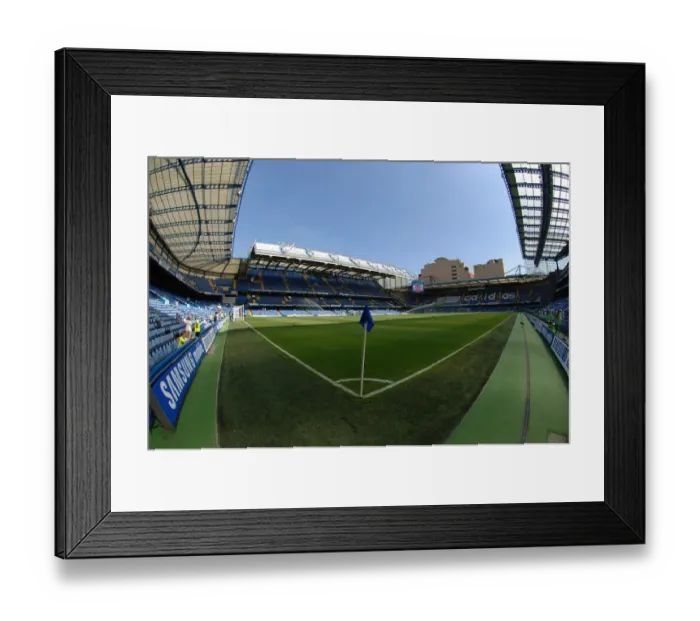 Framed Print : General View of Stamford Bridge: Chelsea Football Club's Home Ground during Barclays Premier League Match against Portsmouth