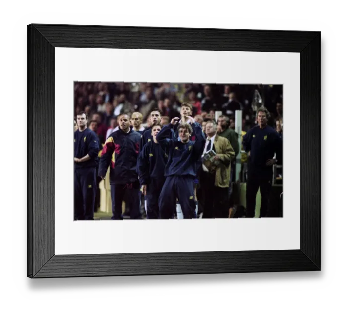 Framed Print : Anxious Await: Mark Hughes of Chelsea at the 1998 UEFA European Cup-Winners Cup Final against VfB Stuttgart Framed Print : Anxious Await: Mark Hughes of Chelsea at the 1998 UEFA European Cup-Winners Cup Final against VfB Stuttgart