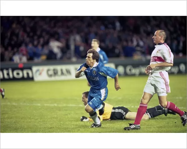Gianfranco Zola Scores the Winning Goal for Chelsea in the 1998 UEFA European Cup-Winners Cup Final against VfB Stuttgart