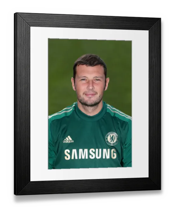 Framed Print : Soccer - Chelsea Squad Photocall - Season 2013  /  14 - Cobham Training Ground
