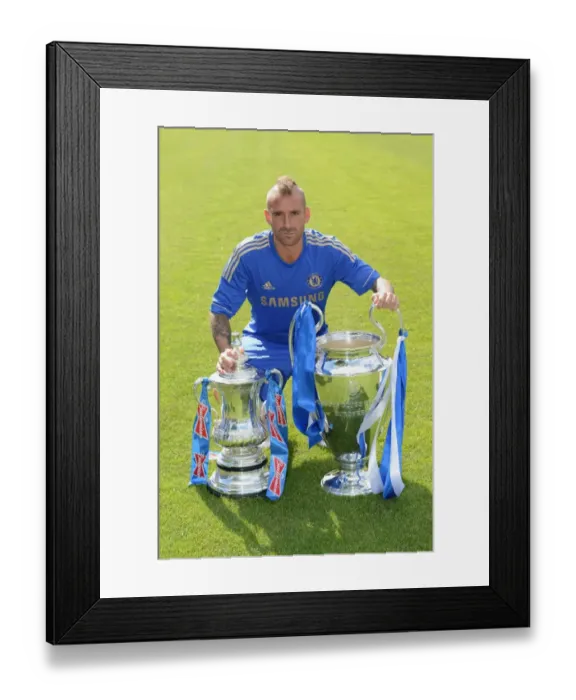Framed Print : Soccer - Chelsea Team Photocall - Cobham Training Ground