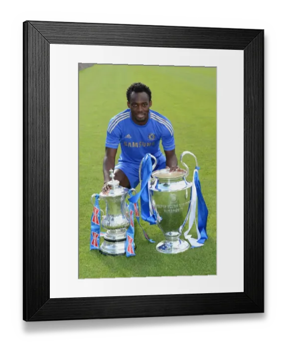Framed Print : Chelsea Football Club: Michael Essien at 2012 Team Photocall, Cobham Training Ground Framed Print : Chelsea Football Club: Michael Essien at 2012 Team Photocall, Cobham Training Ground