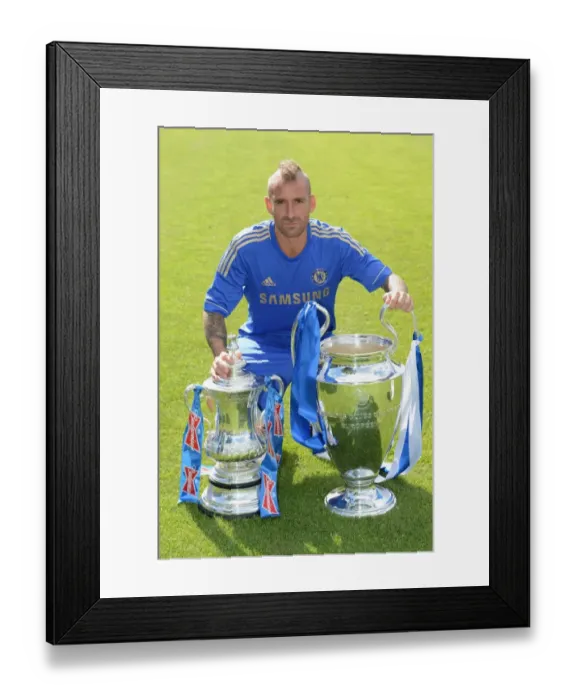 Framed Print : Chelsea FC: Team Photocall with Raul Meireles at Cobham Training Ground - August 2012 Framed Print : Chelsea FC: Team Photocall with Raul Meireles at Cobham Training Ground - August 2012