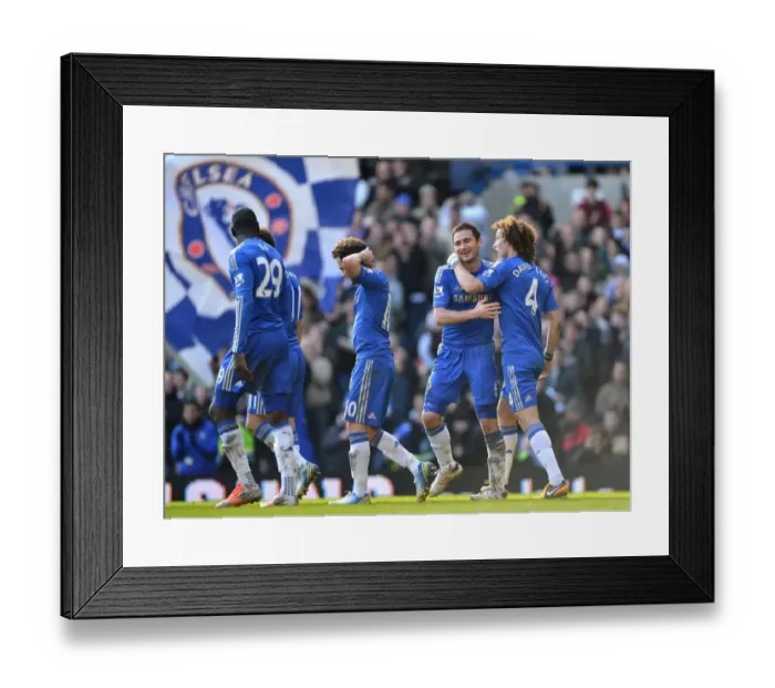 Framed Print : Chelsea's Frank Lampard and David Luiz: United in Victory - FA Cup Fourth Round Replay Goal Celebration (February 17, 2013) Framed Print : Chelsea's Frank Lampard and David Luiz: United in Victory - FA Cup Fourth Round Replay Goal Celebration (February 17, 2013)