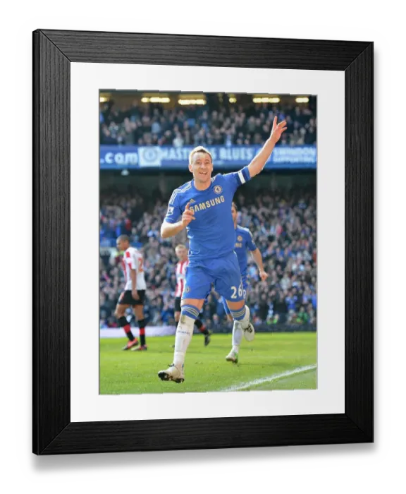 Framed Print : John Terry's Four-Goal Blitz: Chelsea's FA Cup Victory Over Brentford (17th February 2013)
