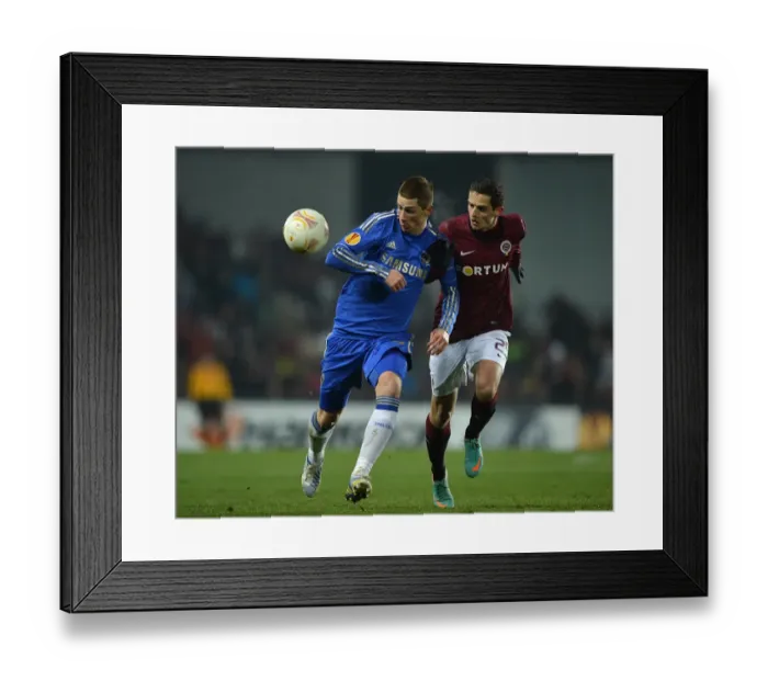 Framed Print : Soccer - UEFA Europa League - Round of 16 - First Leg - Sparta Prague v Chelsea - Generali Arena