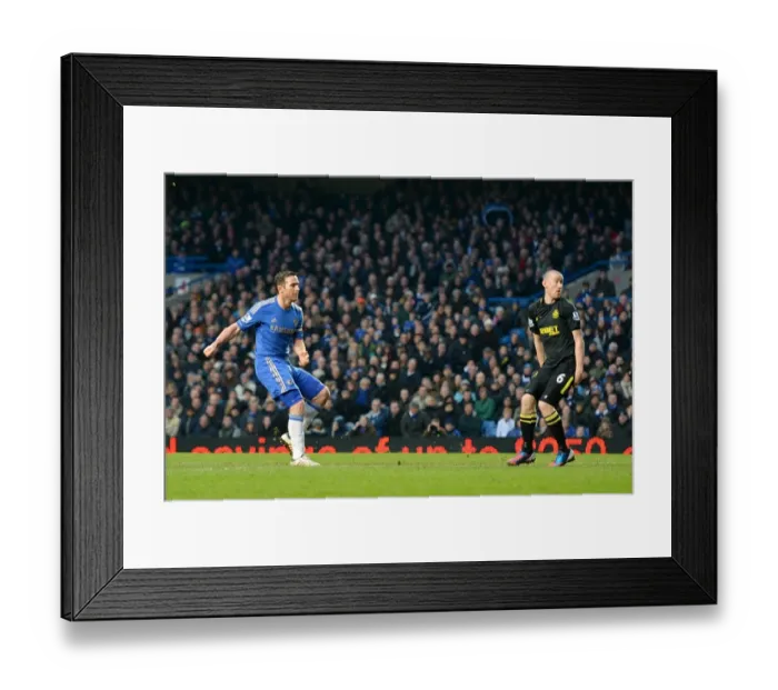 Framed Print : Frank Lampard's Strike: Chelsea's Third Goal vs. Wigan Athletic (9th February 2013, Stamford Bridge) Framed Print : Frank Lampard's Strike: Chelsea's Third Goal vs. Wigan Athletic (9th February 2013, Stamford Bridge)
