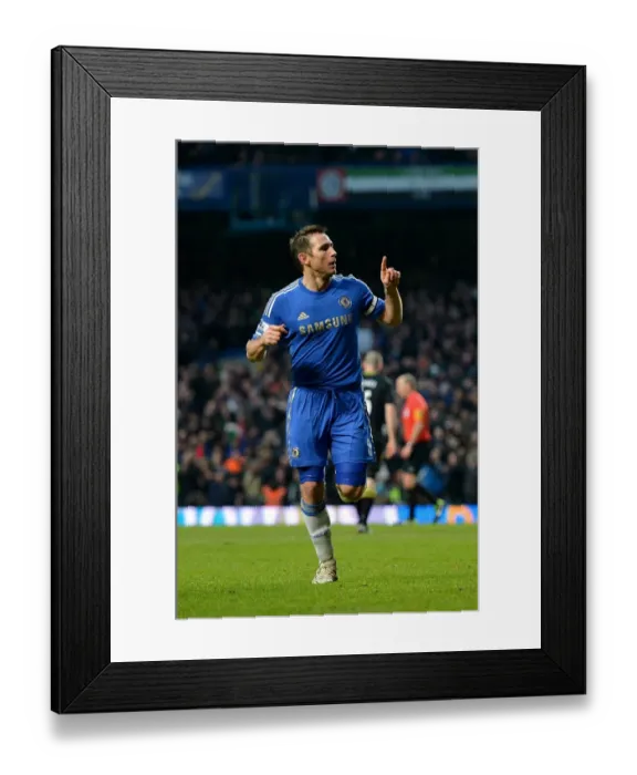 Framed Print : Frank Lampard's Triple: The Third Strike - Chelsea's Victory over Wigan Athletic (February 9, 2013)