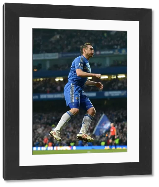 Frank Lampard's Triple: Chelsea Star's Euphoric Moment after Scoring the Third Goal vs. Wigan Athletic (February 9, 2013)