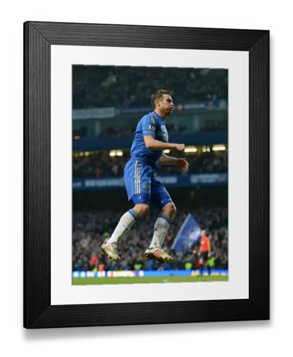 Framed Print : Frank Lampard's Triple: Chelsea Star's Euphoric Moment after Scoring the Third Goal vs. Wigan Athletic (February 9, 2013) Framed Print : Frank Lampard's Triple: Chelsea Star's Euphoric Moment after Scoring the Third Goal vs. Wigan Athletic (February 9, 2013)
