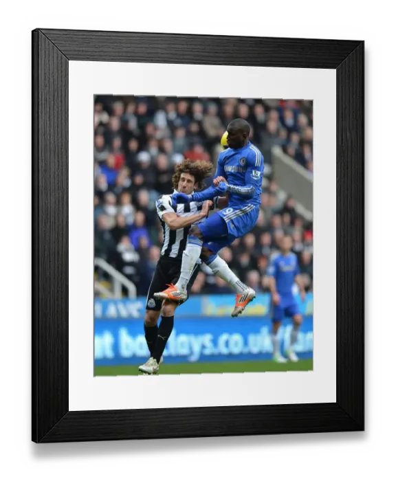 Framed Print : Aerial Battle: Coloccini vs. Ba in Intense Newcastle United vs. Chelsea Clash (February 2013) Framed Print : Aerial Battle: Coloccini vs. Ba in Intense Newcastle United vs. Chelsea Clash (February 2013)