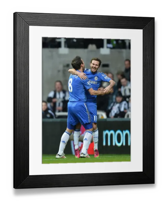 Framed Print : Chelsea's Juan Mata and Frank Lampard: A Dazzling Dance of Celebration after Scoring Against Newcastle United (February 2, 2013) Framed Print : Chelsea's Juan Mata and Frank Lampard: A Dazzling Dance of Celebration after Scoring Against Newcastle United (February 2, 2013)