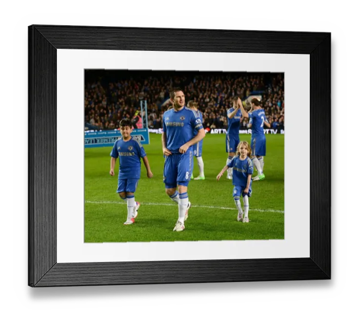 Framed Print : Frank Lampard and Chelsea Mascots: Pre-Match Gathering at Stamford Bridge (Chelsea v QPR, 2nd January 2013) Framed Print : Frank Lampard and Chelsea Mascots: Pre-Match Gathering at Stamford Bridge (Chelsea v QPR, 2nd January 2013)
