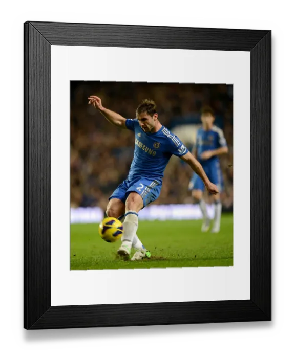 Framed Print : Branislav Ivanovic: In Action for Chelsea Against Queens Park Rangers, Barclays Premier League, Stamford Bridge (January 2, 2013)