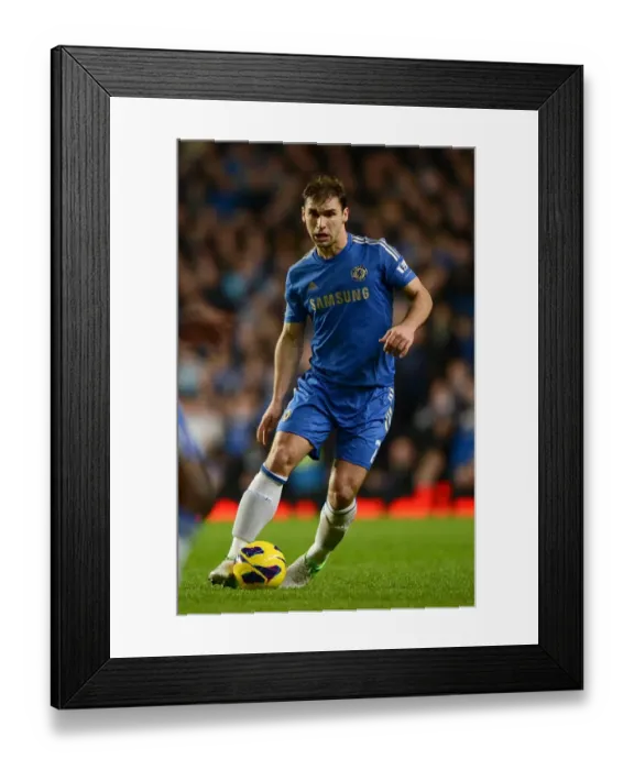 Framed Print : Branislav Ivanovic in Action: Chelsea's Victory over Queens Park Rangers at Stamford Bridge (January 2, 2013)