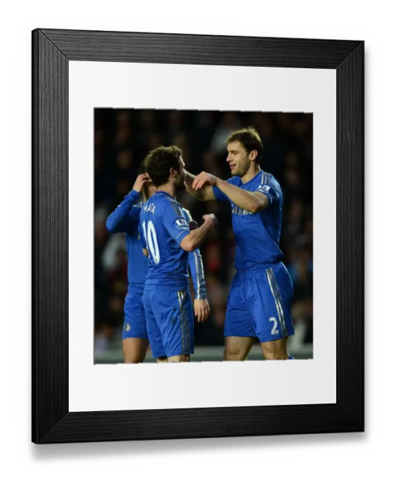 Framed Print : Chelsea's Ivanovic and Mata: Unstoppable Duo Celebrates Third Goal in FA Cup Victory over Southampton (January 2013) Framed Print : Chelsea's Ivanovic and Mata: Unstoppable Duo Celebrates Third Goal in FA Cup Victory over Southampton (January 2013)