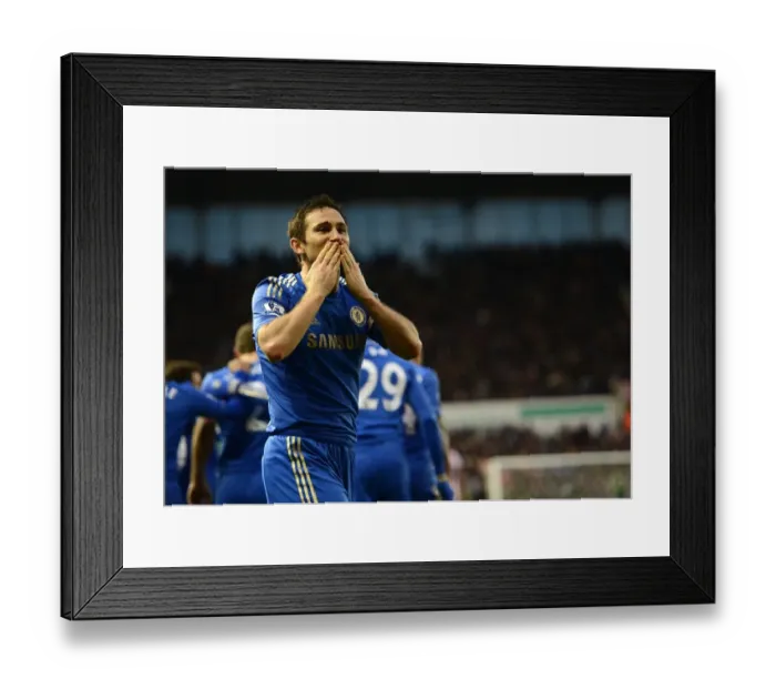 Framed Print : Frank Lampard's Triple: Chelsea Star Celebrates Historic Hat-Trick Against Stoke City (January 12, 2013) Framed Print : Frank Lampard's Triple: Chelsea Star Celebrates Historic Hat-Trick Against Stoke City (January 12, 2013)