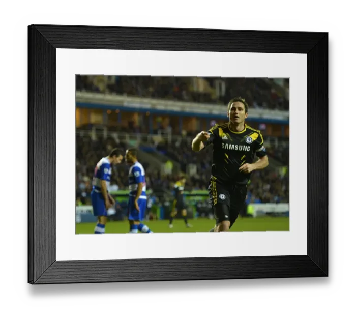 Framed Print : Chelsea's Double Victory: Frank Lampard's Brilliant Brace Against Reading (30th January 2013)
