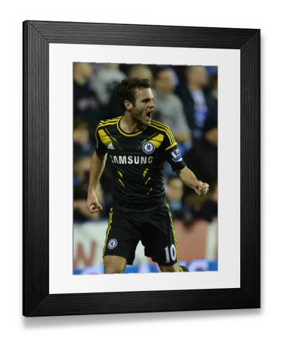 Framed Print : Juan Mata's Thrilling First Goal: Chelsea vs. Reading (January 30, 2013)