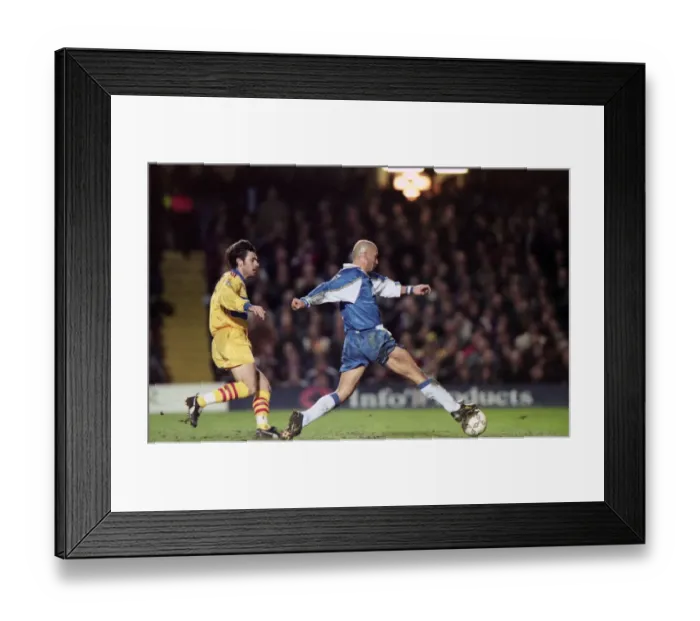Framed Print : Gianluca Vialli Leads Chelsea to Premiership Victory: Chelsea vs Crystal Palace, Stamford Bridge, 11th March 1998