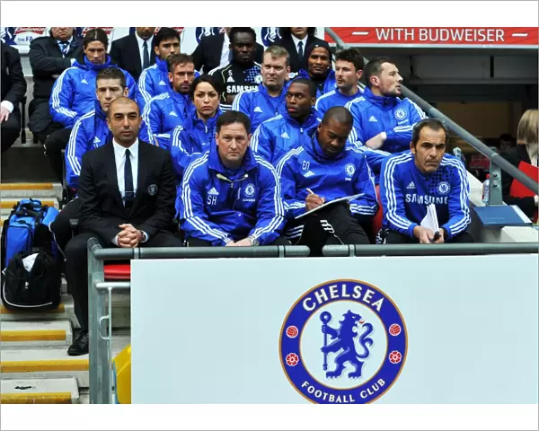 Chelsea's FA Cup Victory: Roberto Di Matteo and Backroom Staff Celebrate at Wembley