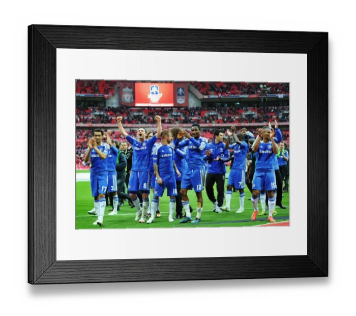 Framed Print : Chelsea FC's Glory: FA Cup Victory over Liverpool at Wembley Stadium (2012) Framed Print : Chelsea FC's Glory: FA Cup Victory over Liverpool at Wembley Stadium (2012)