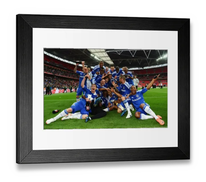 Framed Print : Chelsea FC Celebrates FA Cup Victory over Liverpool at Wembley Stadium (2012) Framed Print : Chelsea FC Celebrates FA Cup Victory over Liverpool at Wembley Stadium (2012)