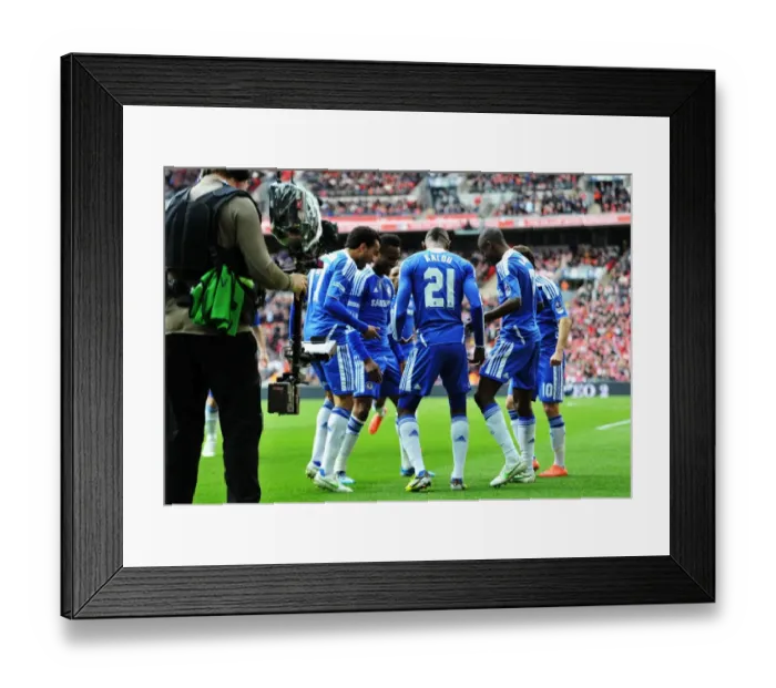 Framed Print : Celebrating Ramires Goal: Chelsea's FA Cup Victory over Liverpool (2012)