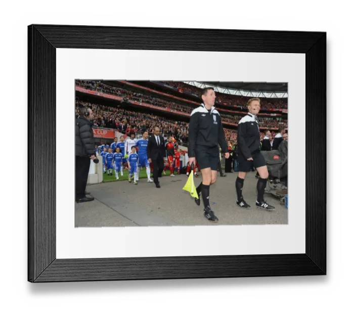 Framed Print : Chelsea Mascots at the 2012 FA Cup Final vs. Liverpool