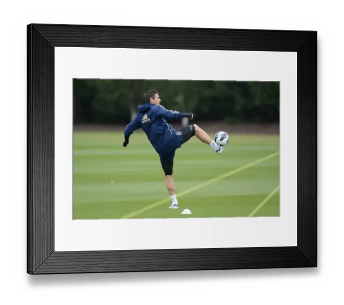 Framed Print : Frank Lampard Leading Chelsea FC Training at Cobham Ground, 2012 Framed Print : Frank Lampard Leading Chelsea FC Training at Cobham Ground, 2012