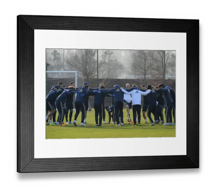 Framed Print : Intense Chelsea FC Training at Cobham Ground, January 2013