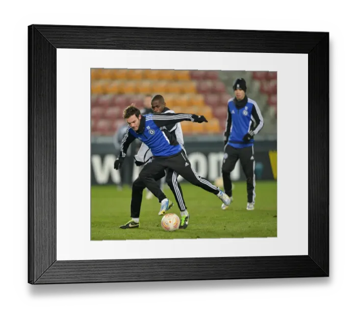 Framed Print : Soccer - UEFA Europa League - Round of 16 - First Leg - Chelsea Training and Press Conference - Generali Arena Framed Print : Soccer - UEFA Europa League - Round of 16 - First Leg - Chelsea Training and Press Conference - Generali Arena