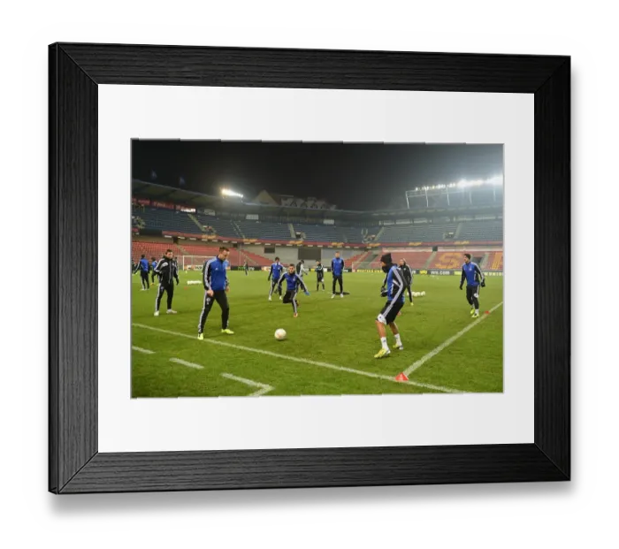 Framed Print : Chelsea FC: Europa League Training at Generali Arena - Ready for Round of 16 First Leg
