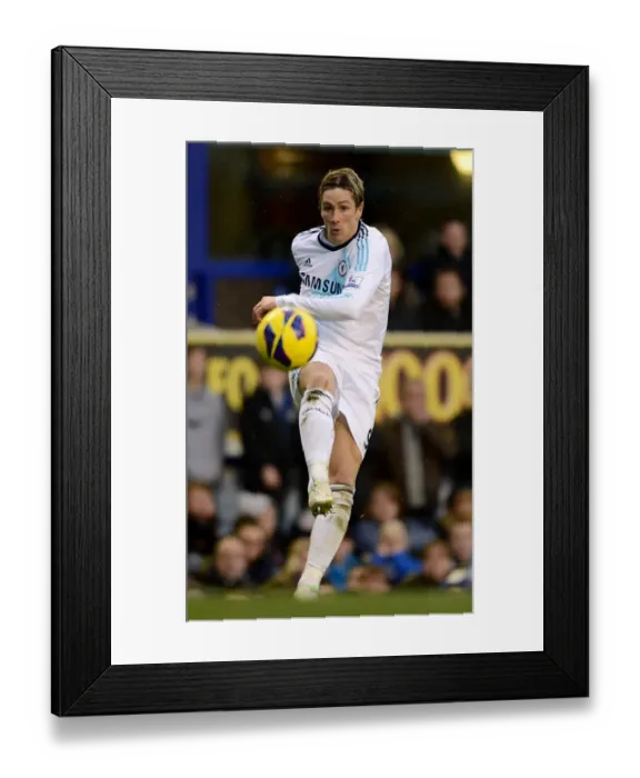 Framed Print : Fernando Torres Emotional Return: Chelsea vs. Everton, Barclays Premier League, 30th December 2012