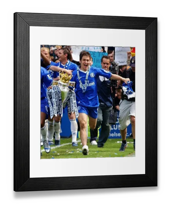 Framed Print : Joe Cole's Triumphant Premier League Title Celebration with Chelsea FC at Stamford Bridge (2004-2005)