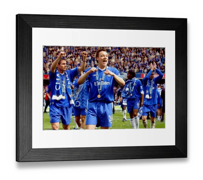 Framed Print : Chelsea Football Club: Triumphant Celebration - John Terry, Frank Lampard, and Team's Unforgettable Moment: Premier League Champions 2004-2005