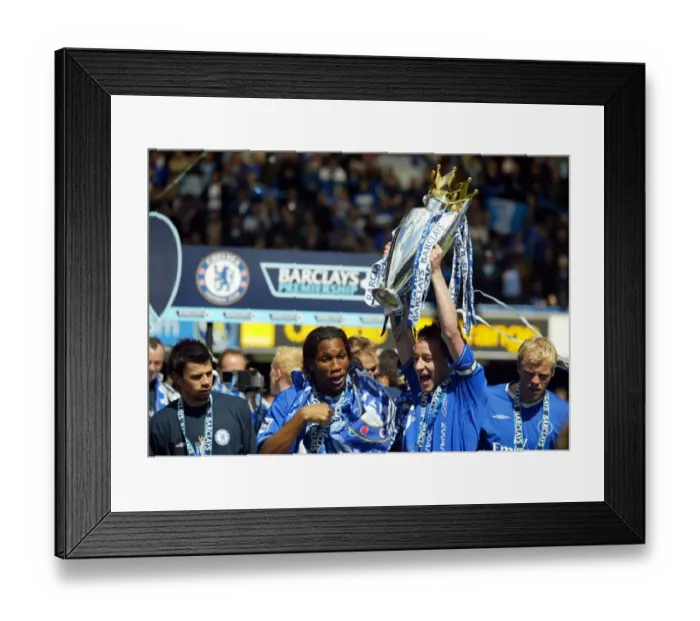 Framed Print : Chelsea's Unforgettable Triumph: John Terry and the Premier League Trophy (2004-2005) Framed Print : Chelsea's Unforgettable Triumph: John Terry and the Premier League Trophy (2004-2005)