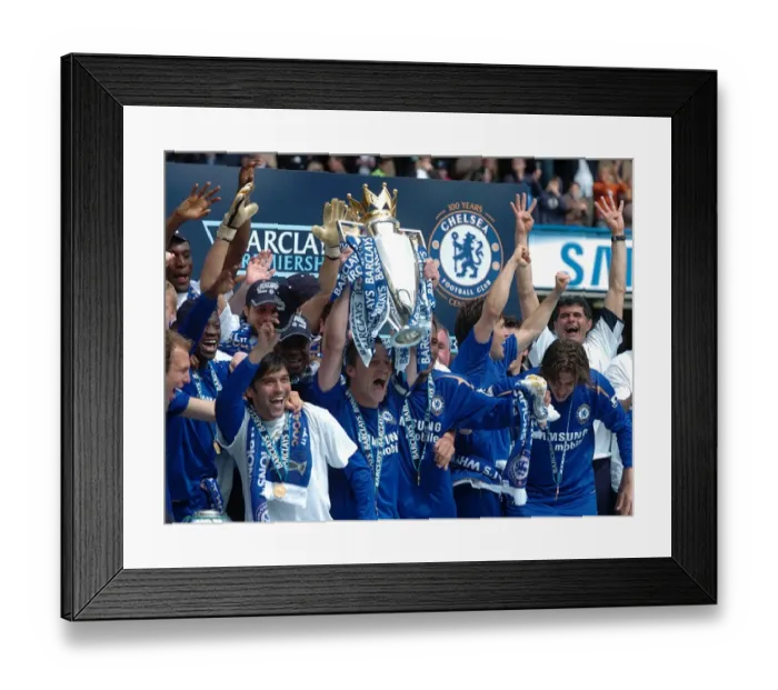 Framed Print : John Terry Celebrates Premier League Victory with Chelsea: 2005-2006 Championship Win over Manchester United Framed Print : John Terry Celebrates Premier League Victory with Chelsea: 2005-2006 Championship Win over Manchester United