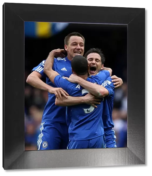Chelsea's Triumph: John Terry, Frank Lampard, and Ashley Cole Celebrate Premier League Victory (2009-2010)