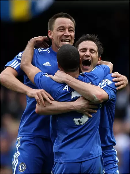 Chelsea's Triumph: John Terry, Frank Lampard, and Ashley Cole Celebrate Premier League Victory (2009-2010)