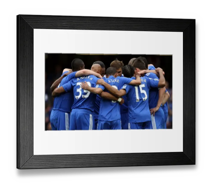 Framed Print : United in Triumph: Chelsea's Premier League Champions 2009-2010 Pre-Match Huddle Framed Print : United in Triumph: Chelsea's Premier League Champions 2009-2010 Pre-Match Huddle