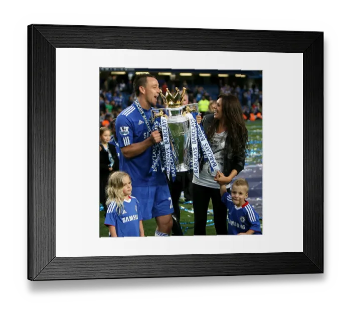 Framed Print : John Terry and Family: Celebrating Chelsea's Premier League Victory (2009-2010)