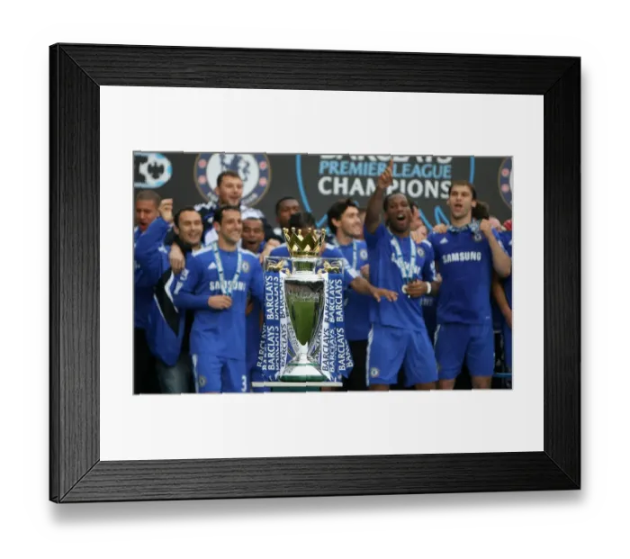 Framed Print : Chelsea FC: Triumphant Moment with the Premier League Trophy at Stamford Bridge (2009-2010)